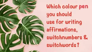 Which pen colour you should use for affirmations? ✍️