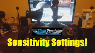 FS2020: Hints & Tips on setting Sensitivity settings for your Flight Yoke/Hotas setups!