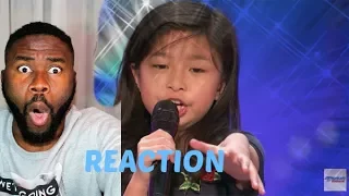 9-Year-Old Celine Tam Stuns Crowd with "My Heart Will Go On" - America's Got Talent 2017| REACTION