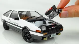 How to Build a Super Realistic Initial-D Toyota AE86 Step by Step: Aoshima 1/24 Model Kit