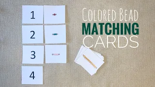 Montessori Math - Colored Beads + Numerals Matching Cards