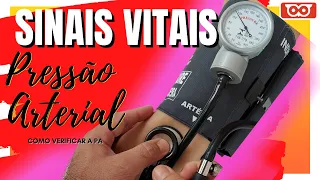 SINAIS VITAIS -  como verificar a pressão arterial na técnica