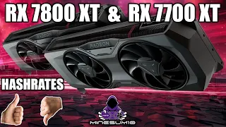 Let's speculate mining performance on the RX 7800 xt & 7700xt
