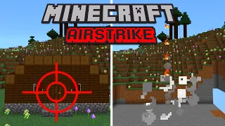 AIRSTRIKE in Minecraft Bedrock: Command Block Hacks!