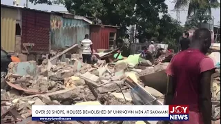 Over 50 shops, houses demolished by unknown men at Sakaman