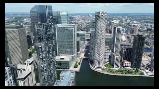 canary wharf drone video 4k