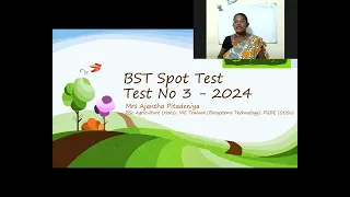 Biosystems Technology | Spot Test | Spot Test No 3 - 2024