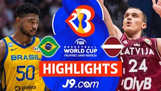 Latvia 🇱🇻 Dominates Brazil 🇧🇷 and Secures Spot in Quarter-Finals! | J9 Highlights | #FIBAWC 2023