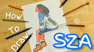 How to draw SZA SOS album cover / Drawing tutorial