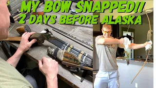 My Bow SNAPPED IN HALF before MY Grizzly Hunt! I tried to repair it...| Bowmar Bowhunting |