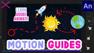 MOTION GUIDES Adobe Animate CC Tutorial - Move Object Along Custom Path