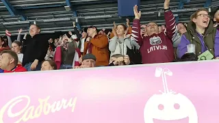 Hockey: GB vs Latvia 22.04.2023 Latvian equalizer and amazing 🔥 Latvian Fans in Nottingham