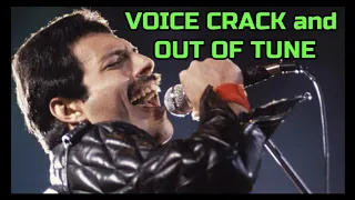 Freddie Mercury: VOICE CRACKS and OUT OF TUNE (Compilation)