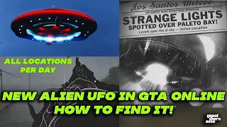 GTA 5 Online Part of Halloween 2021 Update - NEW ALIEN UFO - All Locations | Sightseeing