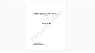 Testul 8 de pregatire pentru Evaluare Nationala 2022