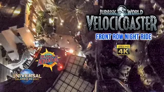 2022 Velocicoaster at Night Front Row On Ride 4K POV Islands of Adventure Universal Orlando Resort