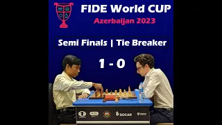 Praggnanandhaa vs Caruana | Semi Final | FIDE World Cup 2023