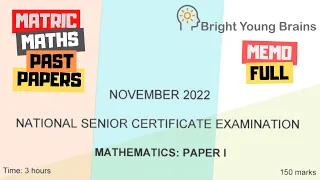 IEB 2022 November maths grade 12 final exam paper 1 FULL memo