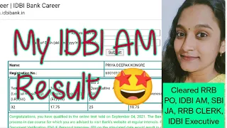 My IDBI AM result DV & personal interview process #idbi