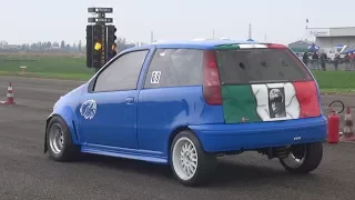 Italian Drag Racing Championship 2017 - CRAZY Turbo Cars, 800HP Lancer EVO & Rev Limiters Sounds!