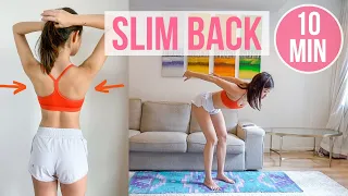 10 min INTENSE BACK & BRA BULGE BURN (20 Days Slim Back & Arms Program) #EmiTransform