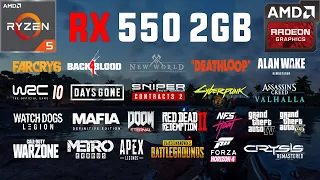 RX 550 2GB Test in 30 Games in 2021