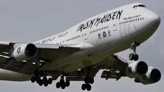 Iron Maiden's Boeing 747 Landing at Zurich Airport