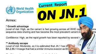 WHO Report Says RISK about JN 1 is High & Low ??  Explained in Hindi | Dr.Education