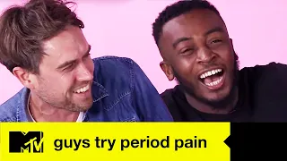 Guys Try Period Pain: "Oh my god, I can't breathe!" | Guys Try