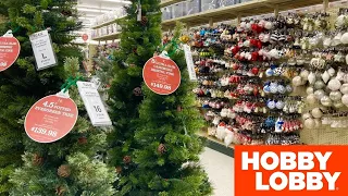 HOBBY LOBBY CHRISTMAS TREES CHRISTMAS ORNAMENTS DECORATIONS SHOP WITH ME SHOPPING STORE WALK THROUGH