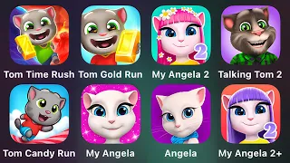 Tom Time Rush, Tom Gold Run, My Angela 2, Talking Tom 2, Tom Candy Run, My Angela, Talking Angela