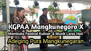 KGPAA Mangkunegoro X Membuka Festival Kuliner & Laras Hati Adeging Mangkunegaran