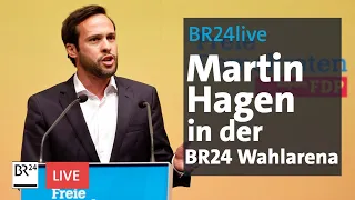 Martin Hagen (FDP) bei der BR24 Wahlarena – stellt sich den Fragen | BR24live