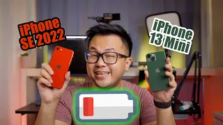 Apakah iPhone SE 3 lebih awet dari 13 Mini ?? | Battery Drain Test