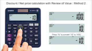 How to calculate Discount price or Net Price on Casio Calculators