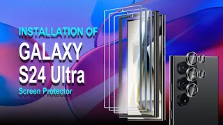 🤩Samsung Galaxy S24 Ultra Tempered Glass Screen Protector Installation Video | AACL🙌