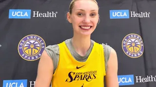 LA Sparks F Cameron Brink shares thoughts on day one of training camp