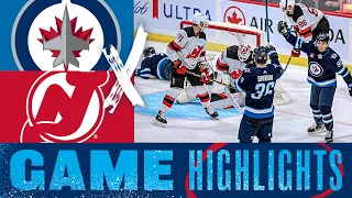 Winnipeg Jets vs. New Jersey Devils - Game Highlights