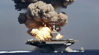 Horrifying Moment, Russian Aircraft Carrier Containing 450 Secret Jets Destroyed by US F-16