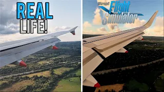 Microsoft Flight Simulator 2020 Vs Real Life!! (A320) | 4K Landing | Gatwick UK