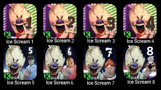 Ice Scream 1 2 3 4 5 6 7 8 - All Cutscenes
