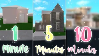 Working for 1 Minute, 5 Minutes, 10 Minutes, and then Building 3 Houses! | Aesthetic Azzy