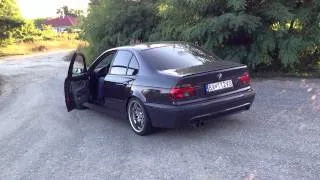 BMW E39 540i full custom exhaust - revving vol.2