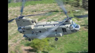 Unbelievable, Low level Dutch military helicopter passes chinooks and cougars! RNLAF