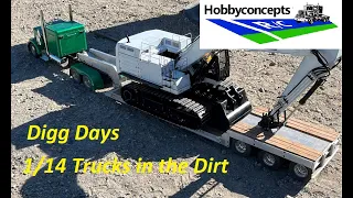 Digg Days  - 1/14 Tamiya Trucks in the Dirt w Loaders and Excavators