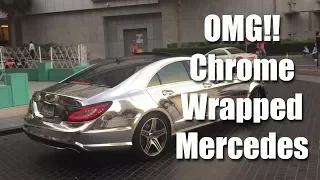 MY FIRST Encounter with a MERCEDES AMG GT R & CHROME WRAPPED Mercedes at the Dubai Mall
