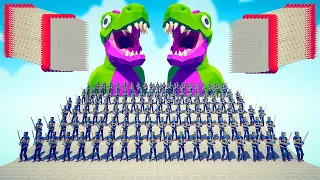100x KNIGHTS + GIANT T REX vs EVERY GOD - Totally Accurate Battle Simulator TABS