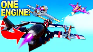 ONE ENGINE ONLY: Who Can Build the Best SINGLE THRUSTER Fighter Plane?