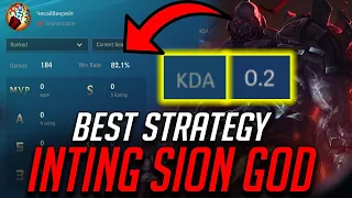 WILD RIFT BROKEN INTING SION STRATEGY WINS EVERY GAME (0.2 KDA PLAYER BEAT THE MATCH MAKING)