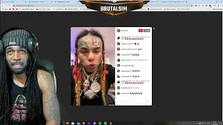 6ix9ine EXPOSING SNOOP, MEEK MILL ON live Reaction